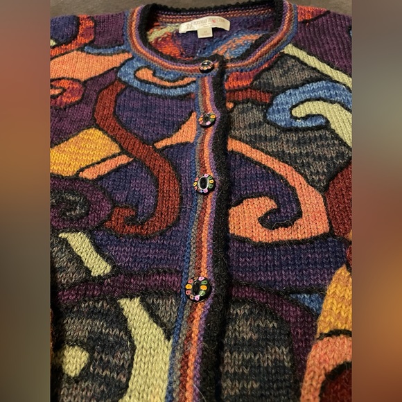 Peruvian Perfection Pure 100% Alpaca Wool Made In Peru Womens M Cardigan Sweater - Picture 11 of 15